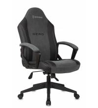 Кресло игровое Zombie Hero серый текстиль/эко.кожа крестов. пластик