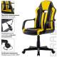 Игровое кресло  "Stripe GM-202", экокожа, черное/желтое, 532510. Фото товара с разных ракурсов.