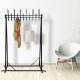 Вешалка напольная "Алла", 1,82 м, 22 крючка, металл, черная. Фото товара с разных ракурсов.