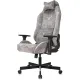 Кресло игровое Knight N1 Fabric серый Light-19 с подголов. крестов. металл. Фото товара с разных ракурсов.